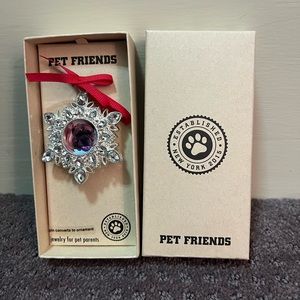 Pet Friends - Jewelry for Pet Parents - Snowflake Ornament & Pin